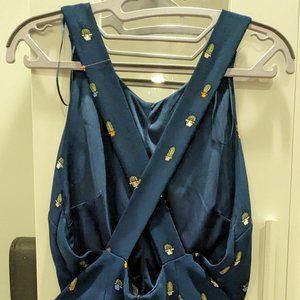 Zara Cactus Romper in Blue - XS